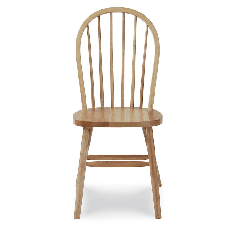 Chaise de salle à manger Windsor en bois massif à dossier à fuseaux