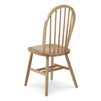 Chaise de salle à manger Windsor en bois massif à dossier à fuseaux