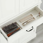 Armoire de cuisine autoportante de 71 po, Armoire de rangement haute avec tiroir et étagères réglables, Placard de sol à 2 portes