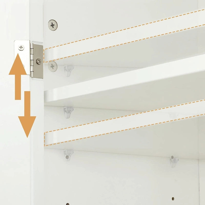 Armoire de cuisine autoportante de 71 po, Armoire de rangement haute avec tiroir et étagères réglables, Placard de sol à 2 portes