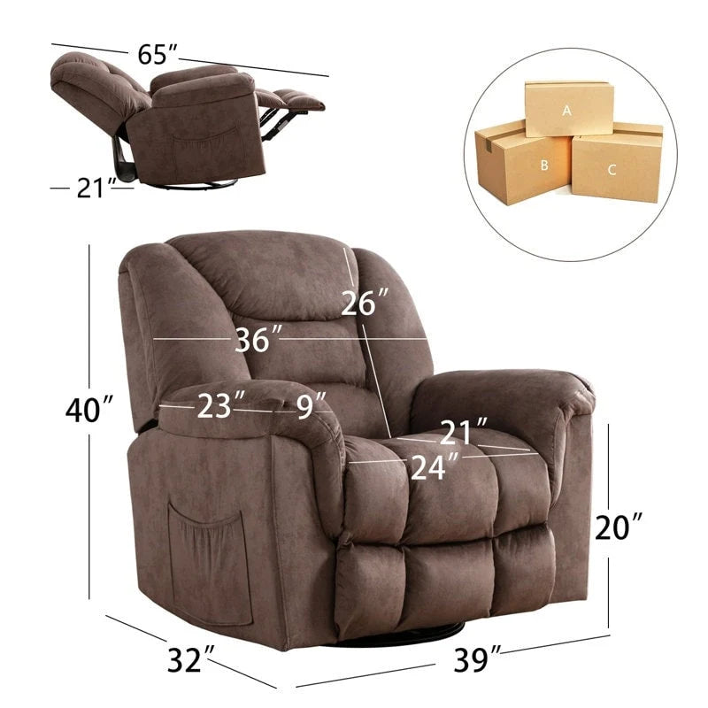 Fauteuil Inclinable Pivotant Oversize Manuel