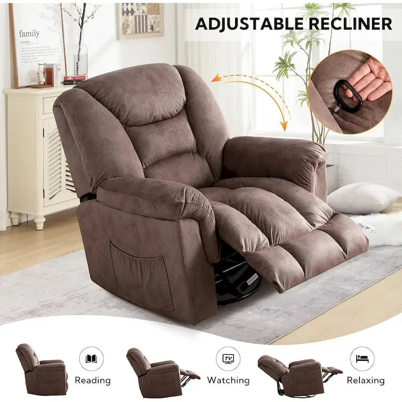 Fauteuil Inclinable Pivotant Oversize Manuel