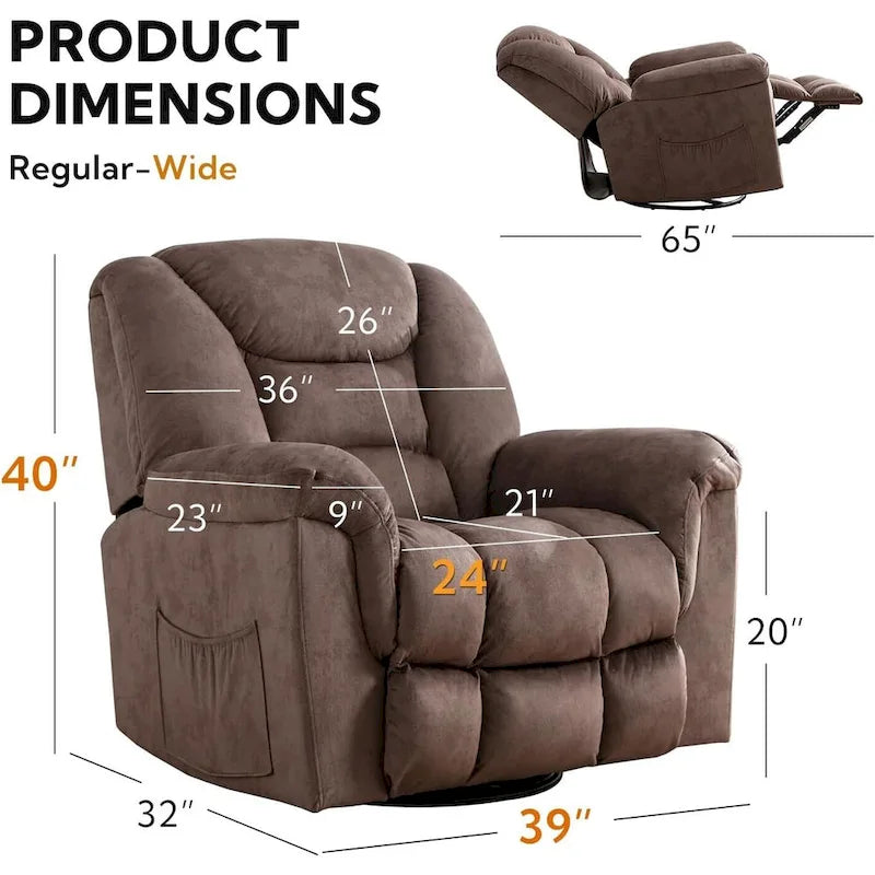 Fauteuil Inclinable Pivotant Oversize Manuel
