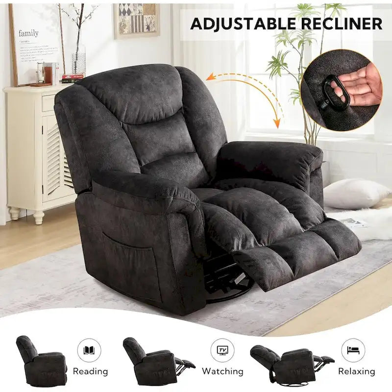 Fauteuil Inclinable Pivotant Oversize Manuel