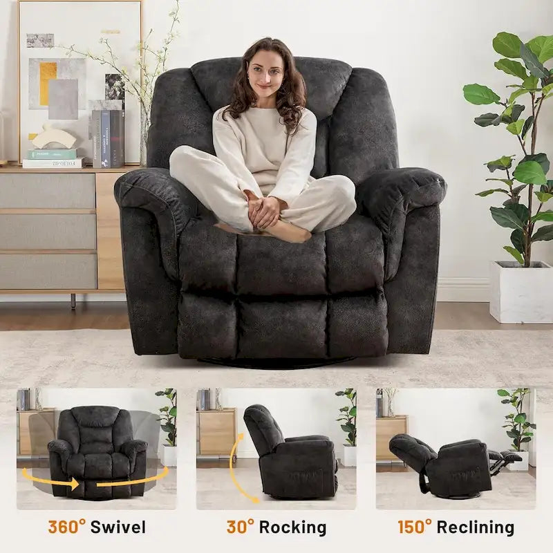 Fauteuil Inclinable Pivotant Oversize Manuel