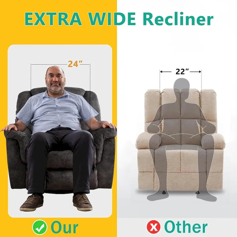 Fauteuil Inclinable Pivotant Oversize Manuel