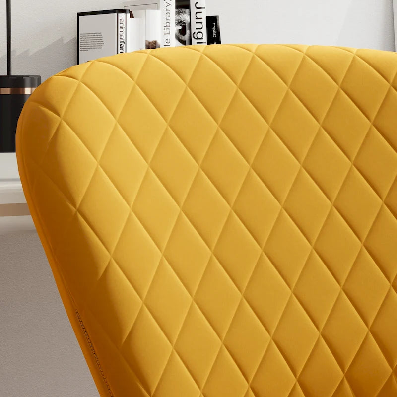 Chaise de bureau pivotante réglable sans accoudoirs en velours Corvus