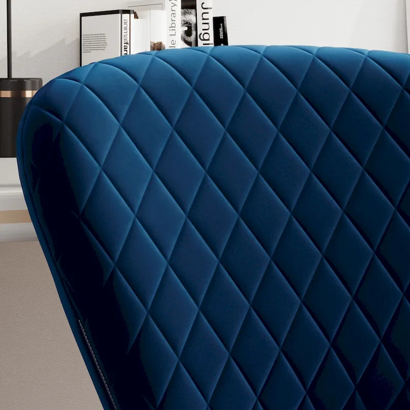 Chaise de bureau pivotante réglable sans accoudoirs en velours Corvus