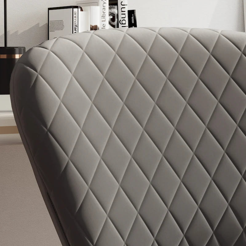 Chaise de bureau pivotante réglable sans accoudoirs en velours Corvus