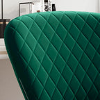 Chaise de bureau pivotante réglable sans accoudoirs en velours Corvus