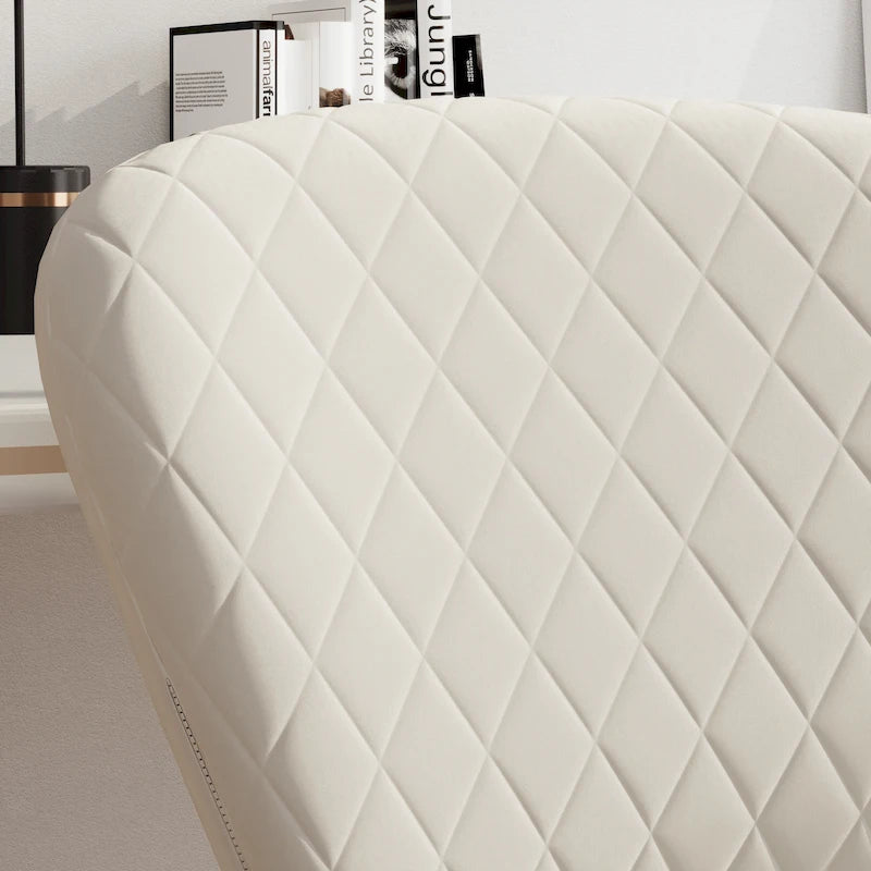 Chaise de bureau pivotante réglable sans accoudoirs en velours Corvus