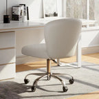 Chaise de bureau pivotante réglable sans accoudoirs en velours Corvus