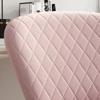 Chaise de bureau pivotante réglable sans accoudoirs en velours Corvus