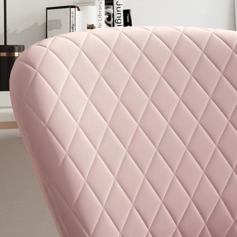 Chaise de bureau pivotante réglable sans accoudoirs en velours Corvus