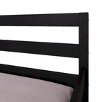 Lit de repos double en bois rustique avec lit gigogne