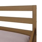 Lit de repos double en bois rustique avec lit gigogne