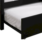 Lit de repos double en bois rustique avec lit gigogne