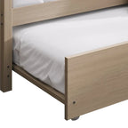 Lit de repos double en bois rustique avec lit gigogne