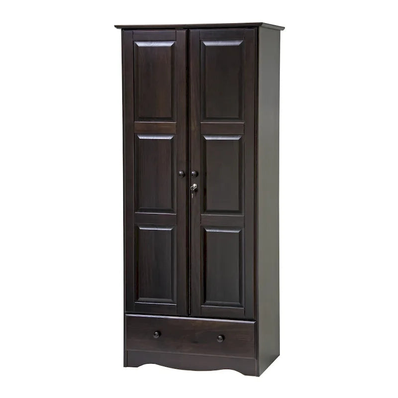 Armoire flexible en bois massif avec poignées en métal ou en bois