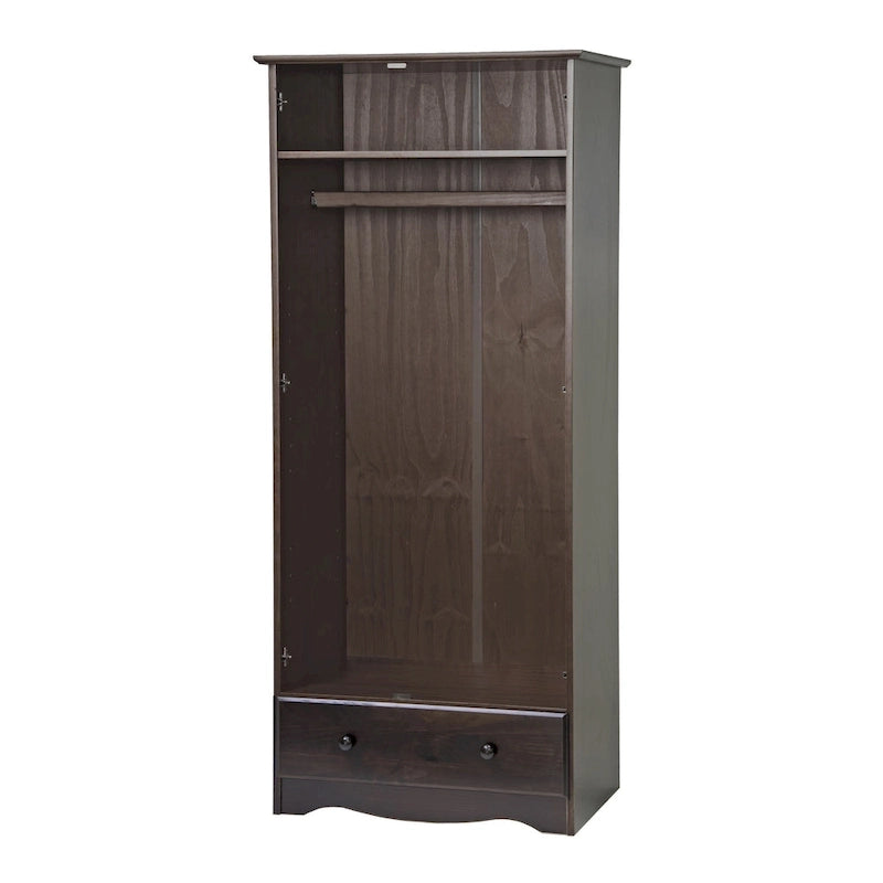 Armoire flexible en bois massif avec poignées en métal ou en bois