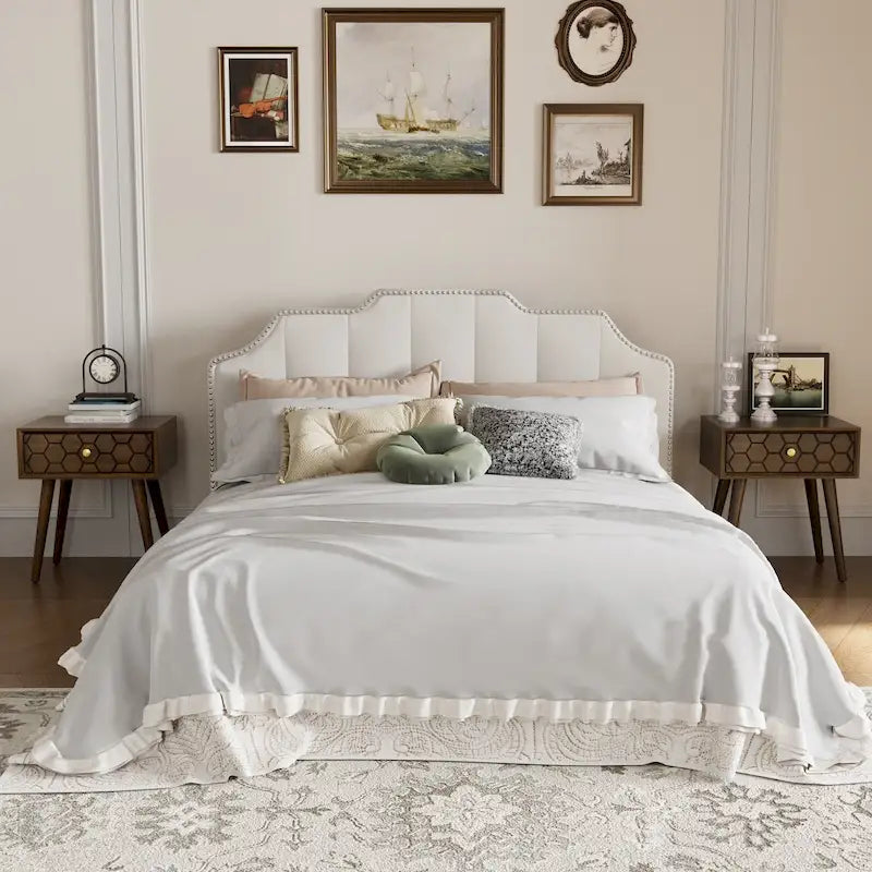 Tables de chevet Mid-Century Modern avec tiroir (lot de 2)