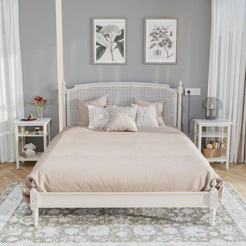 Tables de chevet Mid-Century Modern avec tiroir (lot de 2)