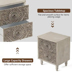 Tables de chevet Mid-Century Modern avec tiroir (lot de 2)
