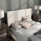 Lit plateforme queen réglable Gail Modern White Boucle
