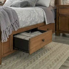 Lit plateforme de rangement Ediline King Size avec panneau en bois