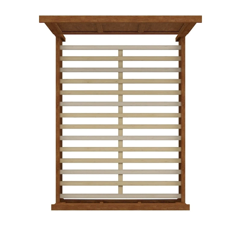 Lit plateforme de rangement Ediline King Size avec panneau en bois