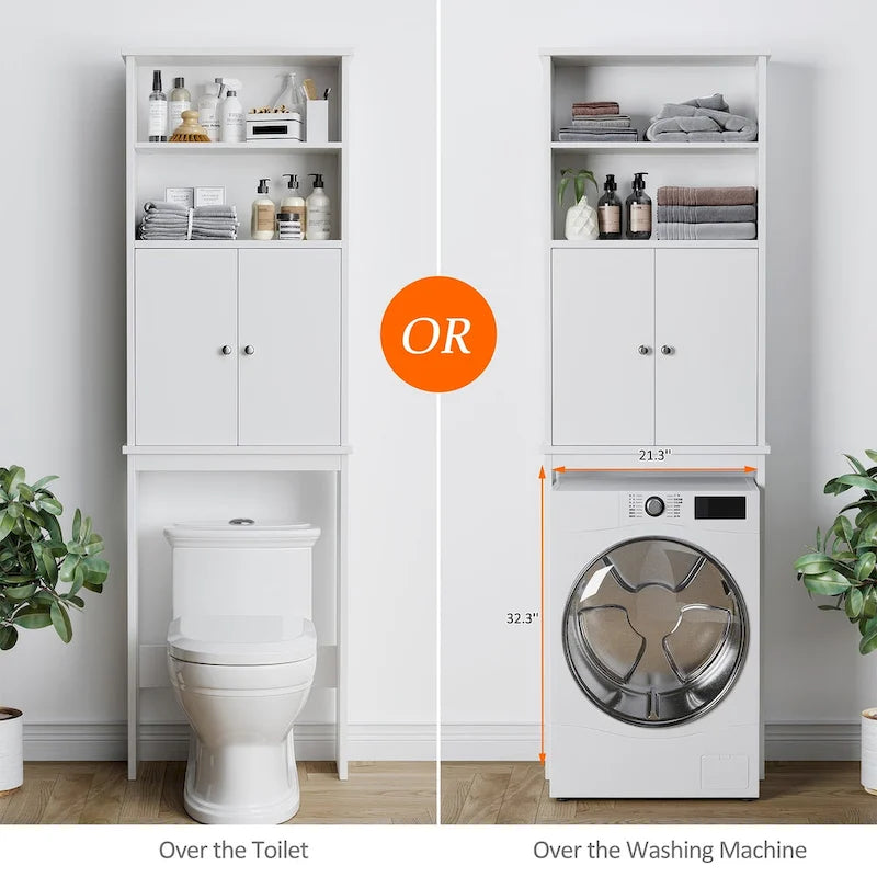 Meuble de rangement pour WC avec porte