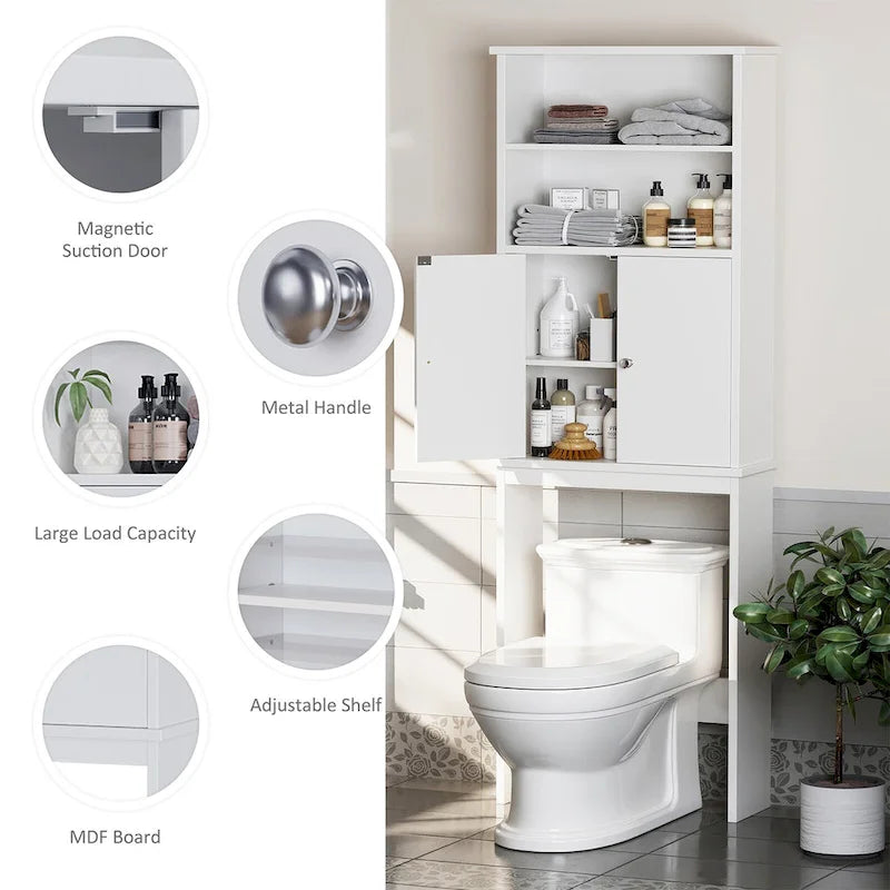 Meuble de rangement pour WC avec porte
