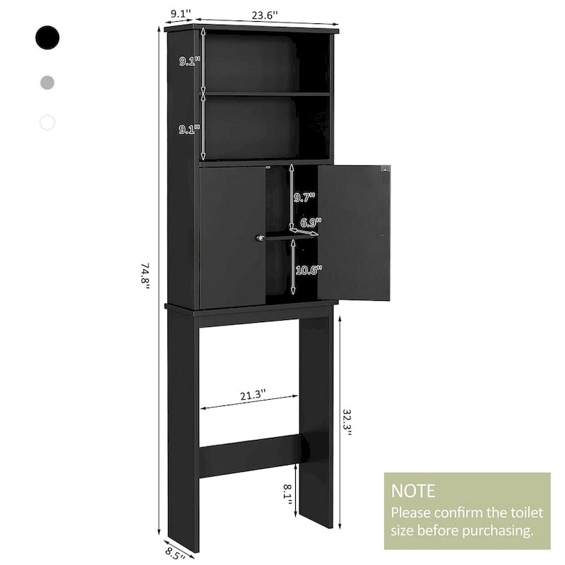 Meuble de rangement pour WC avec porte