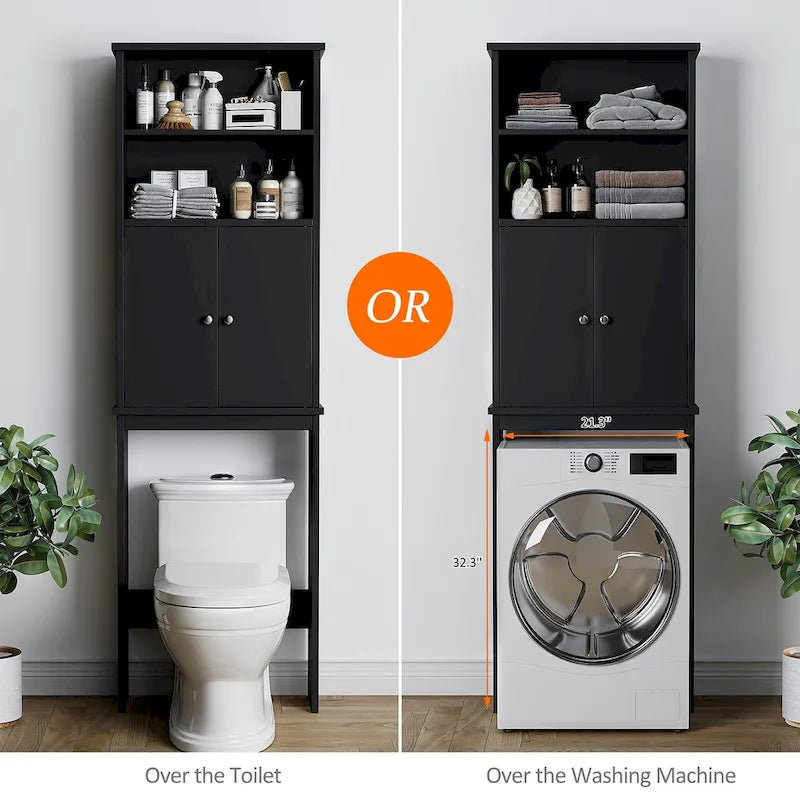 Meuble de rangement pour WC avec porte