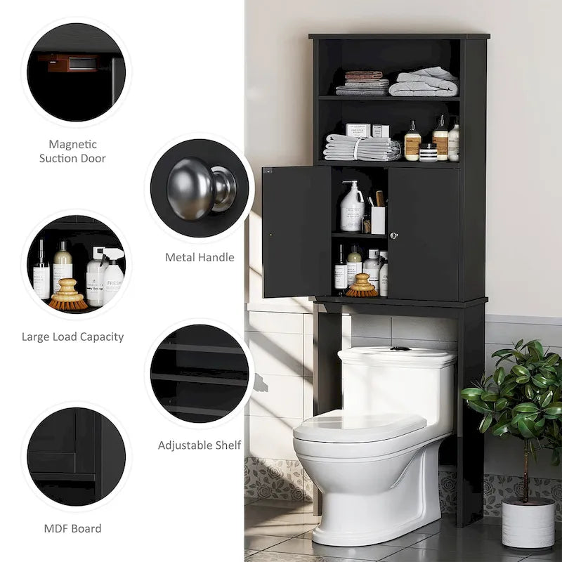 Meuble de rangement pour WC avec porte