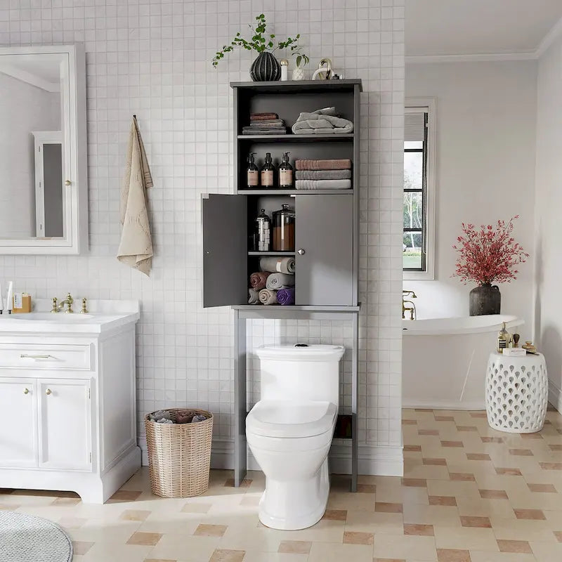 Meuble de rangement pour WC avec porte