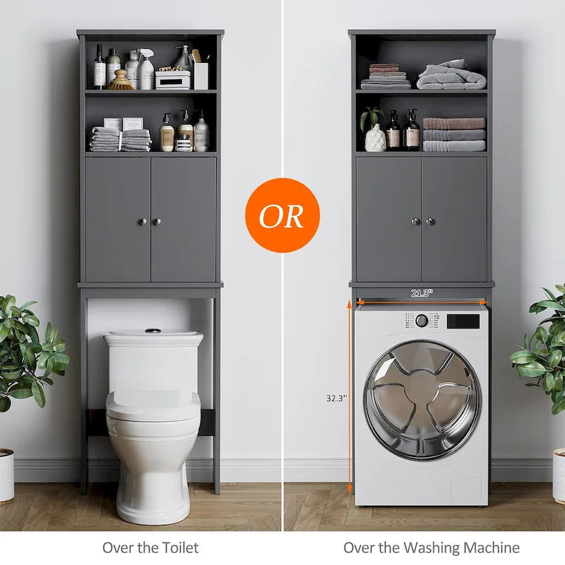 Meuble de rangement pour WC avec porte