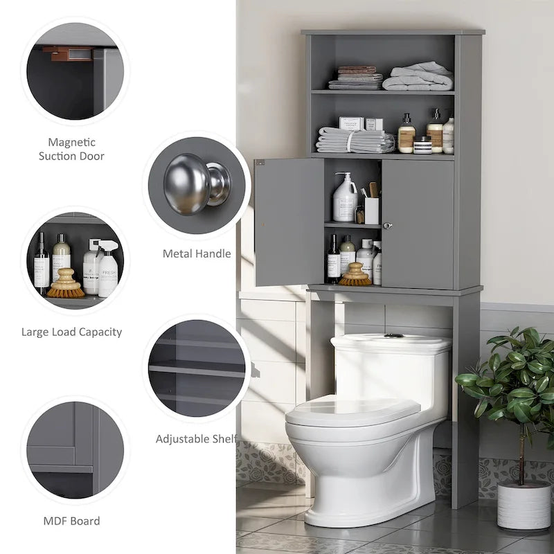 Meuble de rangement pour WC avec porte