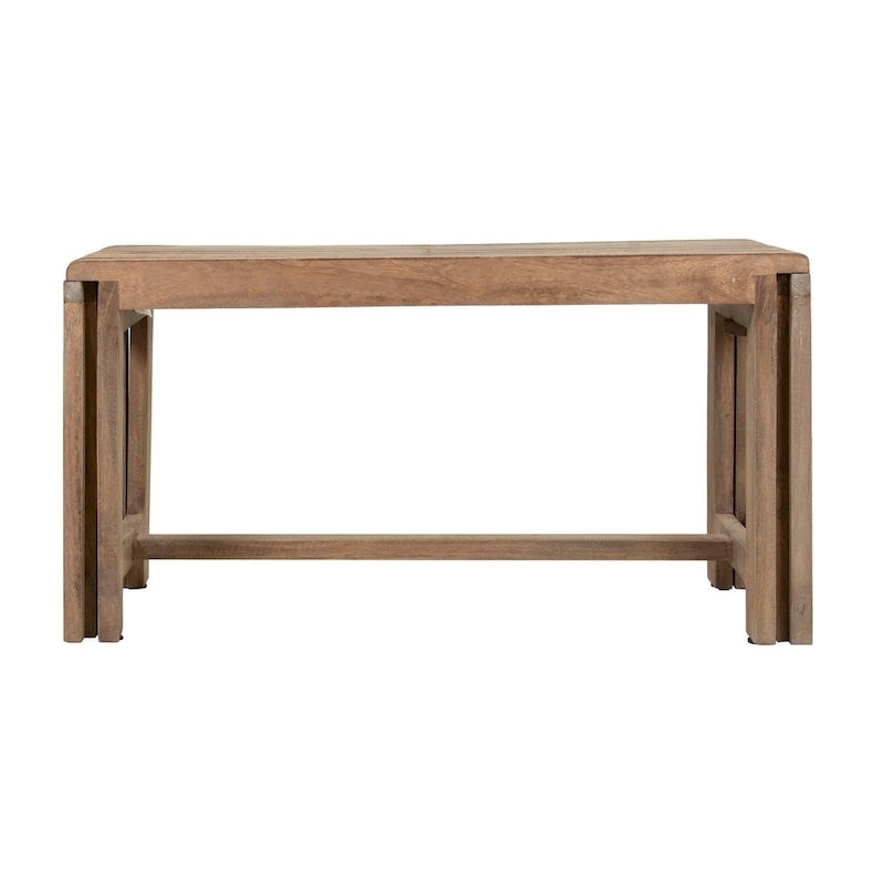 Banc extensible en manguier massif naturel