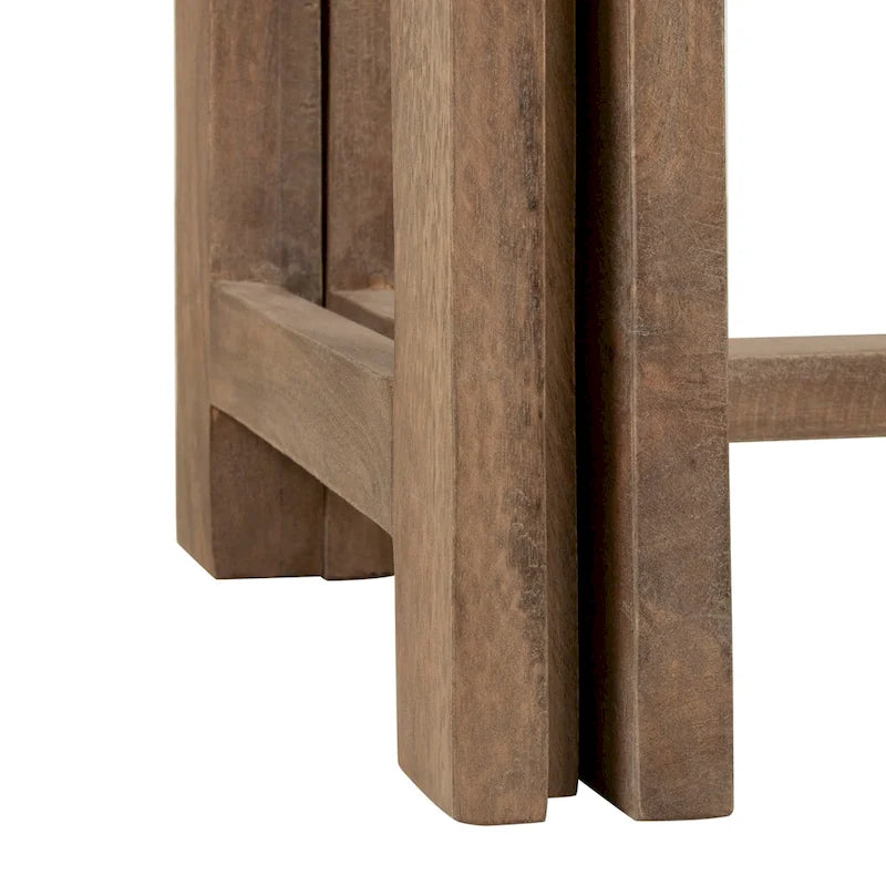 Banc extensible en manguier massif naturel