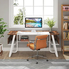 Bureau de direction avec étagère de rangement, poste de travail professionnel, bureau d'écriture pour la pièce du patron