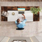 Bureau de direction avec étagère de rangement, poste de travail professionnel, bureau d'écriture pour la pièce du patron