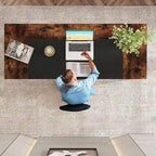 Bureau de direction avec étagère de rangement, poste de travail professionnel, bureau d'écriture pour la pièce du patron