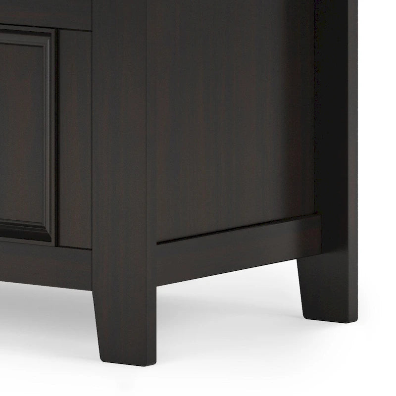Banc de rangement transitionnel Halifax en BOIS MASSIF, largeur 36 pouces, pour petite entrée - 17P x 36L x 27,8H