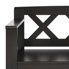 Banc de rangement transitionnel Halifax en BOIS MASSIF, largeur 36 pouces, pour petite entrée - 17P x 36L x 27,8H