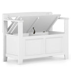 Banc de rangement transitionnel Halifax en BOIS MASSIF, largeur 36 pouces, pour petite entrée - 17P x 36L x 27,8H