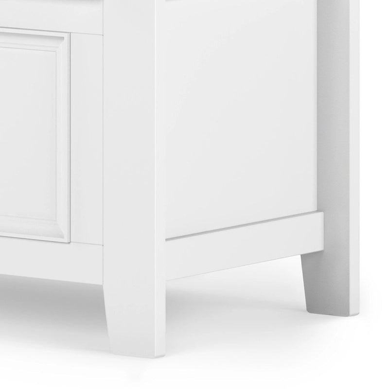 Banc de rangement transitionnel Halifax en BOIS MASSIF, largeur 36 pouces, pour petite entrée - 17P x 36L x 27,8H
