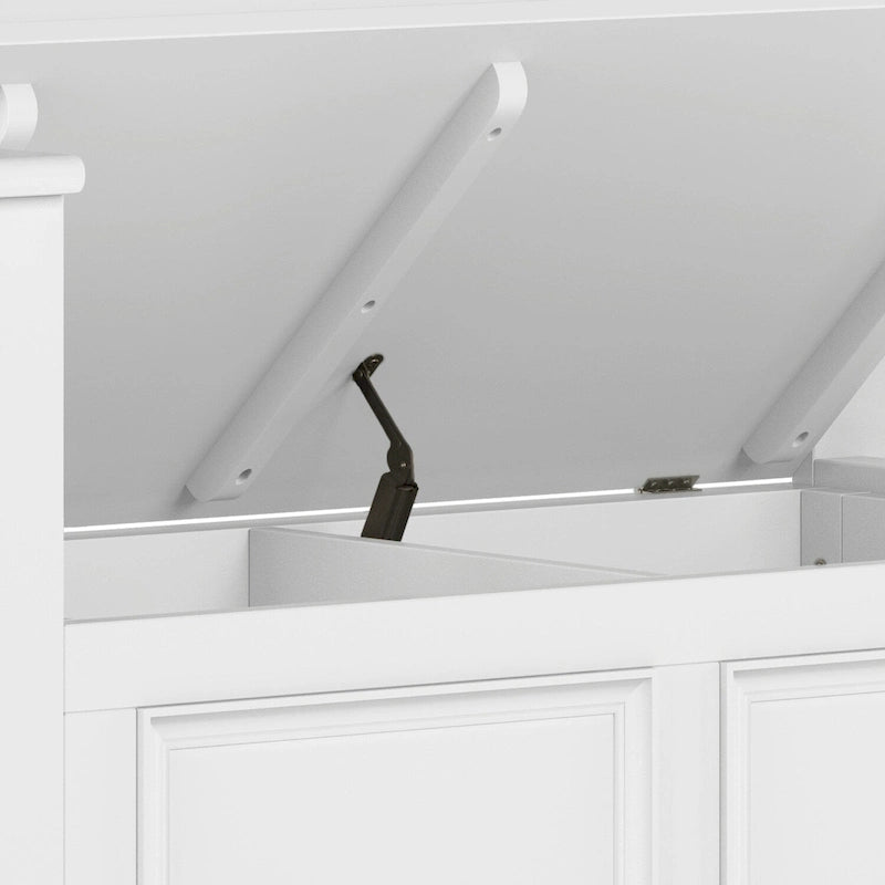 Banc de rangement transitionnel Halifax en BOIS MASSIF, largeur 36 pouces, pour petite entrée - 17P x 36L x 27,8H