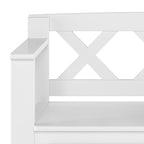 Banc de rangement transitionnel Halifax en BOIS MASSIF, largeur 36 pouces, pour petite entrée - 17P x 36L x 27,8H