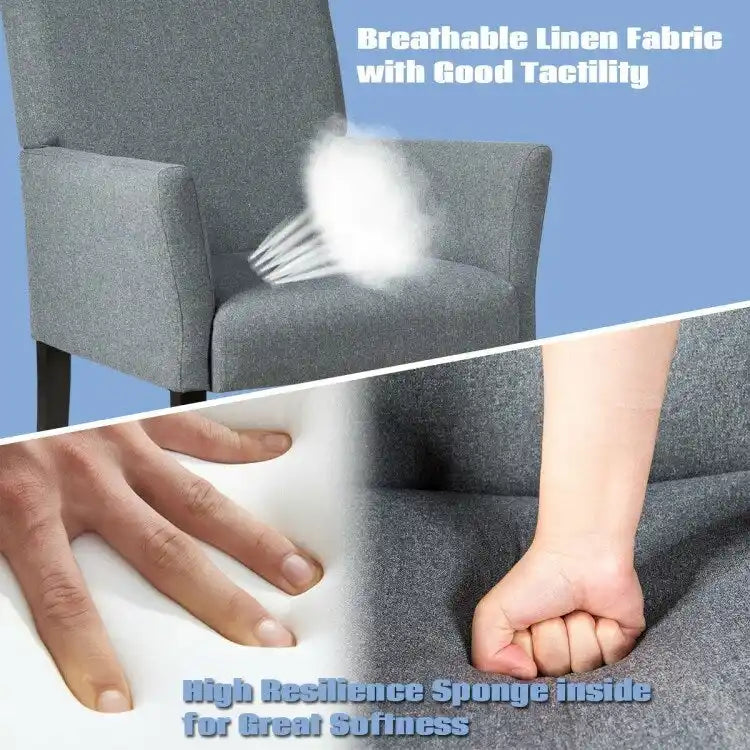 Chaise de réception pour visiteur, fauteuil de salle d'attente - 27,5 x 23 x 35,5 (L x l x H)